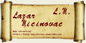 Lazar Mićinovac vizit kartica
